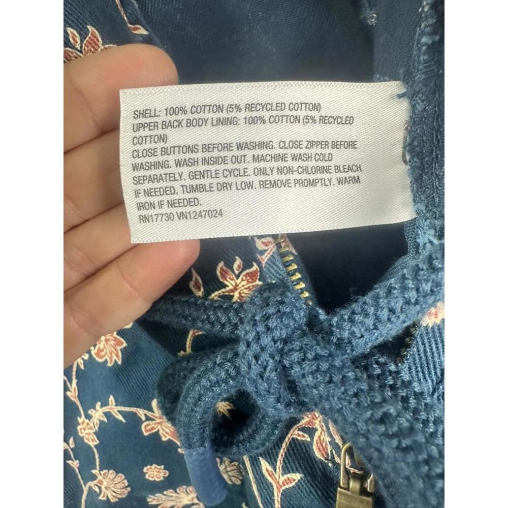 Future Collective x Jenny K. Lopez Floral Utility Jumpsuit Denim Blue Size 6 - Picture 6 of 15